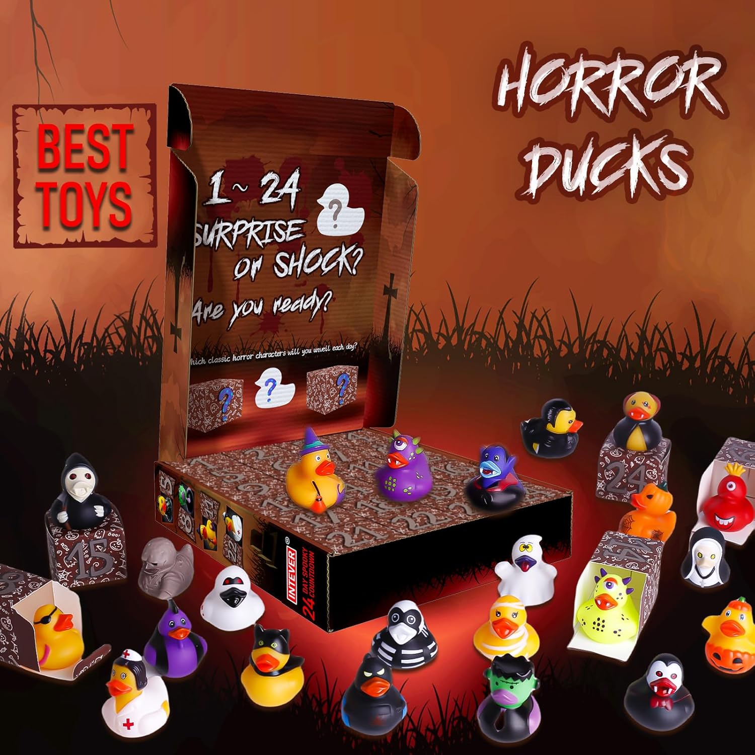 🎁 Horror Rubber Duckies Advent Calendar 2025 - Perfect Holiday Gift! 🎃
