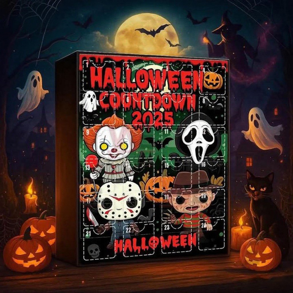 🎁✨ 2025 Limited Edition Horror Movie Figure Advent Calendar - Perfect Holiday Gift! Assemble Ghostface, Jason & Freddy 🎄👻