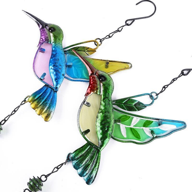 🎁✨ Elegant Metal Hummingbird Wind Chimes - Perfect Holiday & Special Occasion Gift!