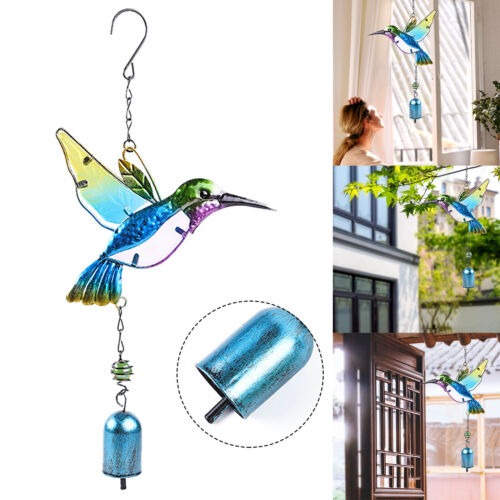 🎁✨ Elegant Metal Hummingbird Wind Chimes - Perfect Holiday & Special Occasion Gift!