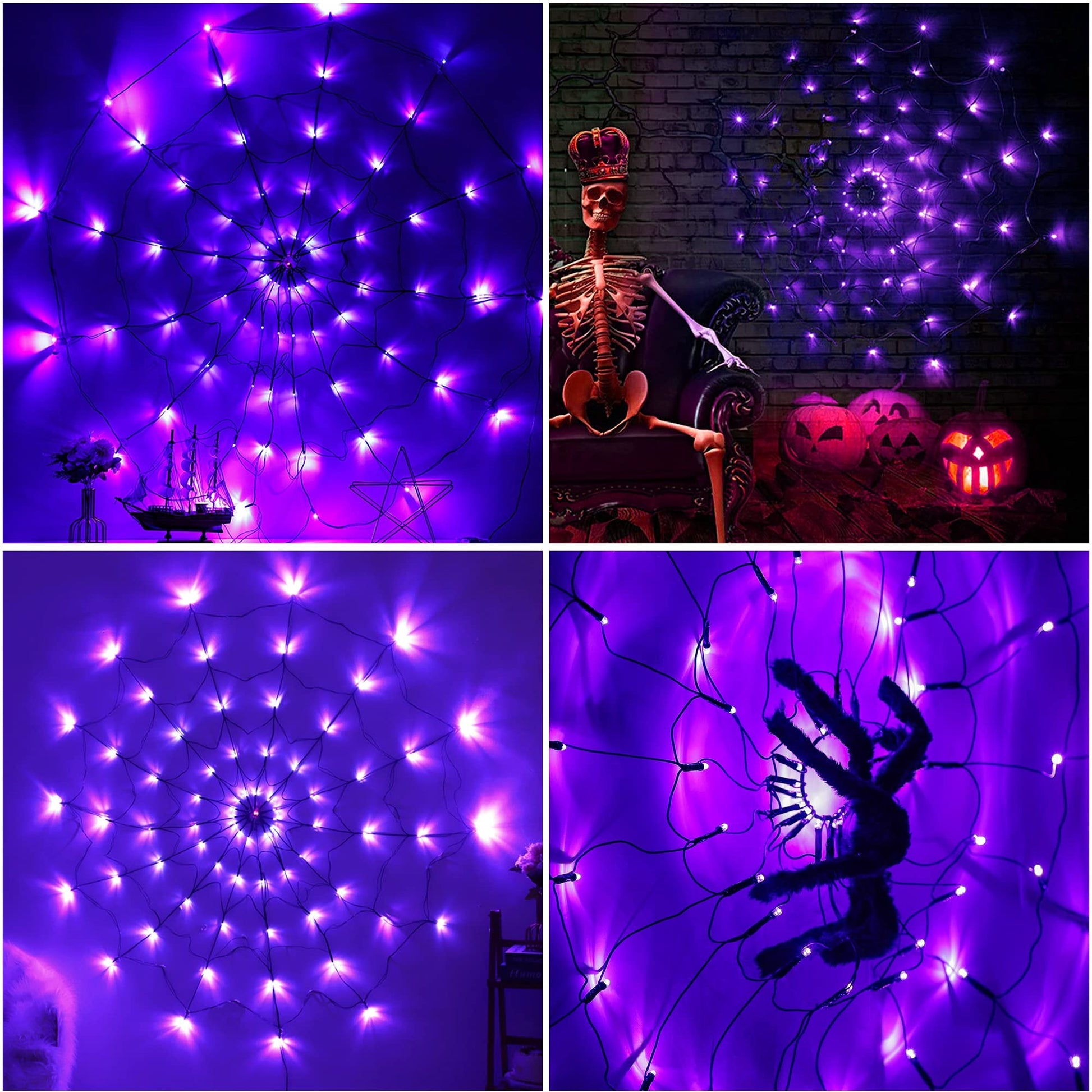 🎃✨ Halloween Spider Web String Lights – Perfect Holiday & Party Gift!