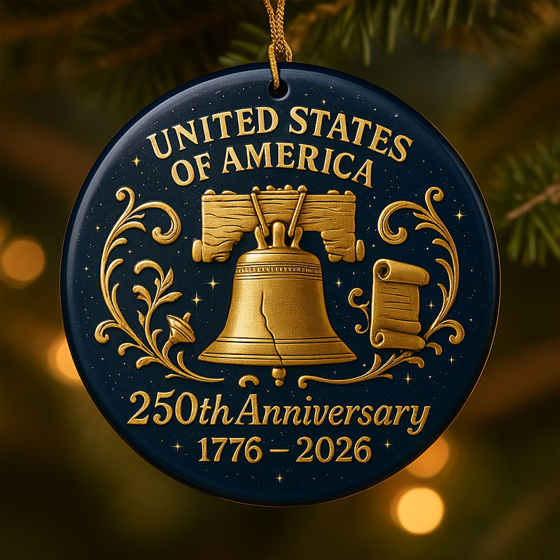 🎄 US 250th Anniversary Keepsake Ornament - Perfect Holiday & Special Occasion Gift 🎁