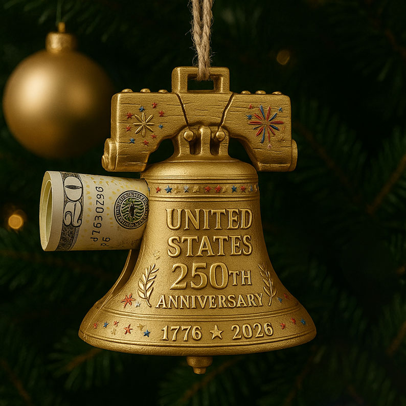 🎁✨ 250th Anniversary Liberty Bell Money Holder – Perfect Gift for Holidays & Special Occasions!