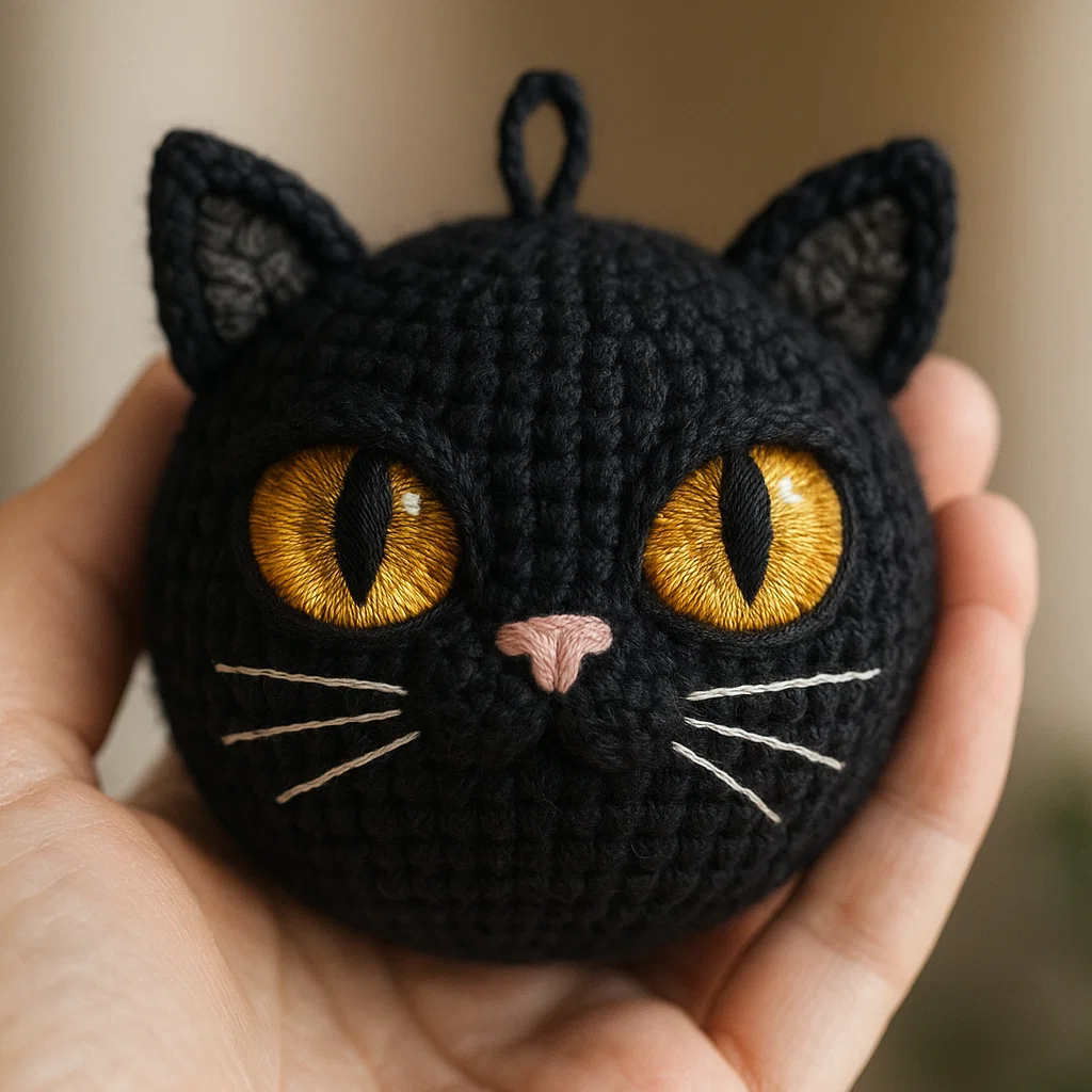🎁✨Crochet Black Cat Ornament - Perfect Halloween Gift & Holiday Keepsake