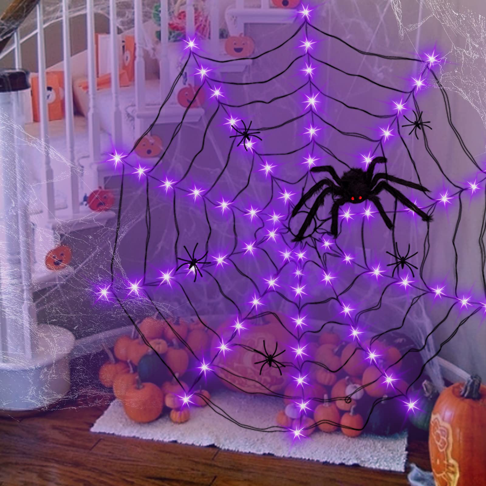 🎃✨ Halloween Spider Web String Lights – Perfect Holiday & Party Gift!