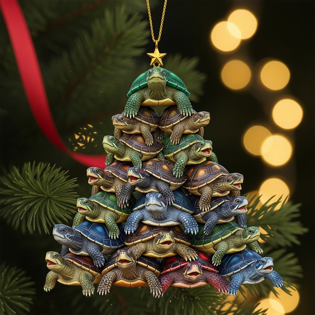 🎄💝 Sea Turtle Christmas Ornament – Perfect Holiday Gift for Special Occasions