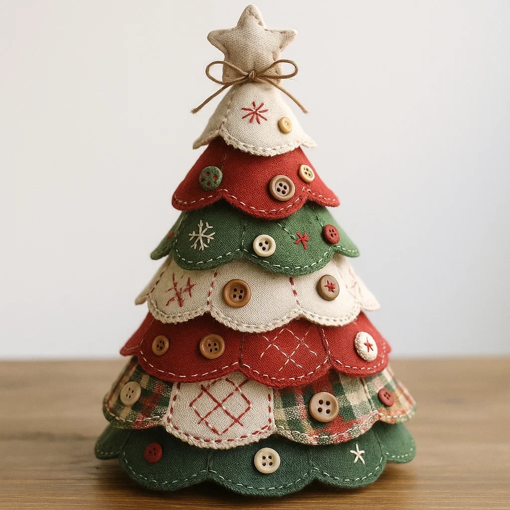 🎄✨ Festive Fabric Christmas Tree Decoration – Perfect Holiday Gift! 🎁