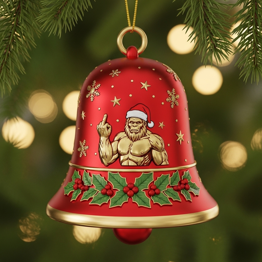 🎁✨Bigfoot Christmas Bell Ornament – Perfect Holiday Gift for Special Occasions!