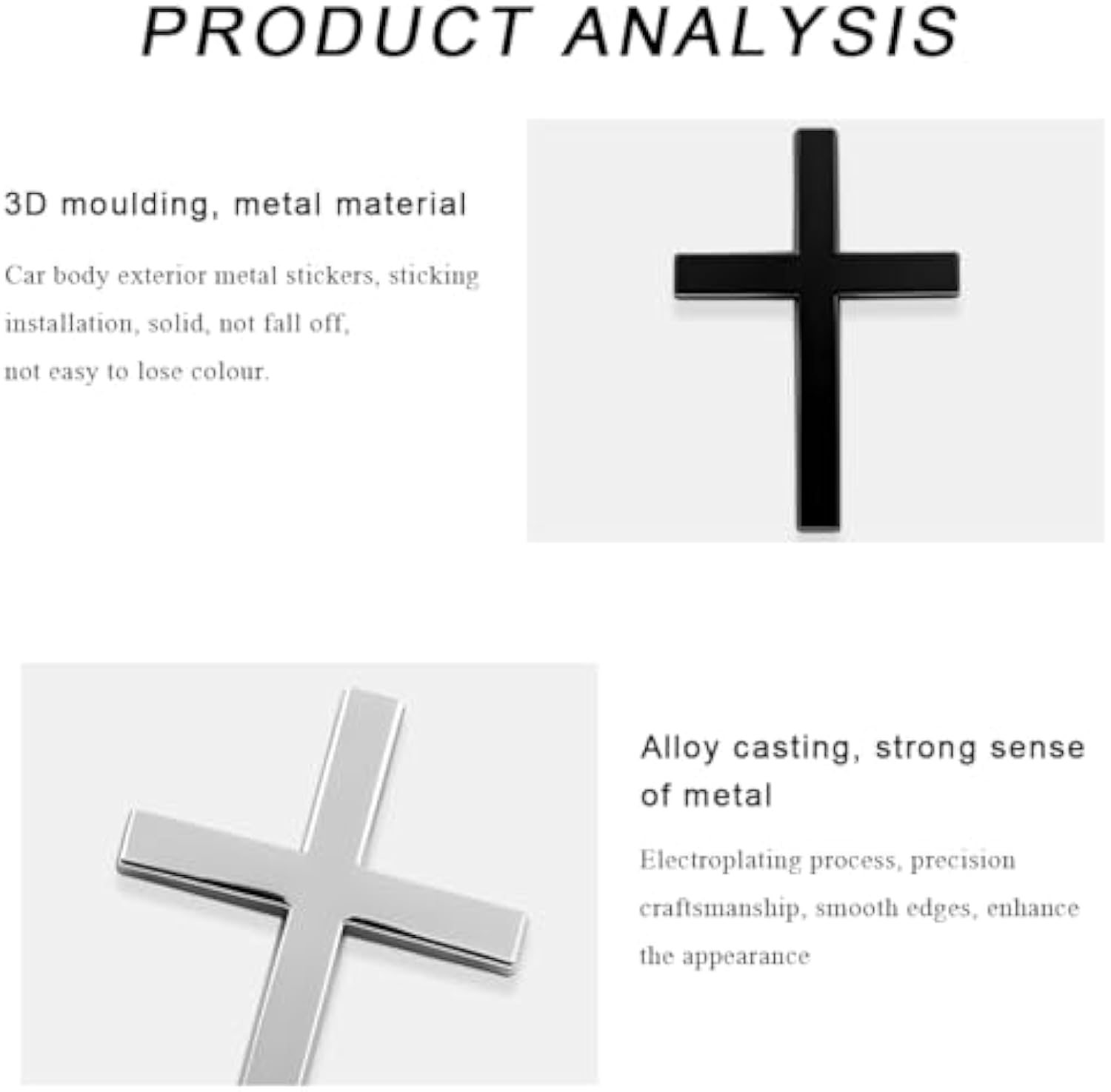 ✨ Metal Jesus Christ Cross Badge Stickers - Perfect Gift for Holidays & Special Occasions ✝️