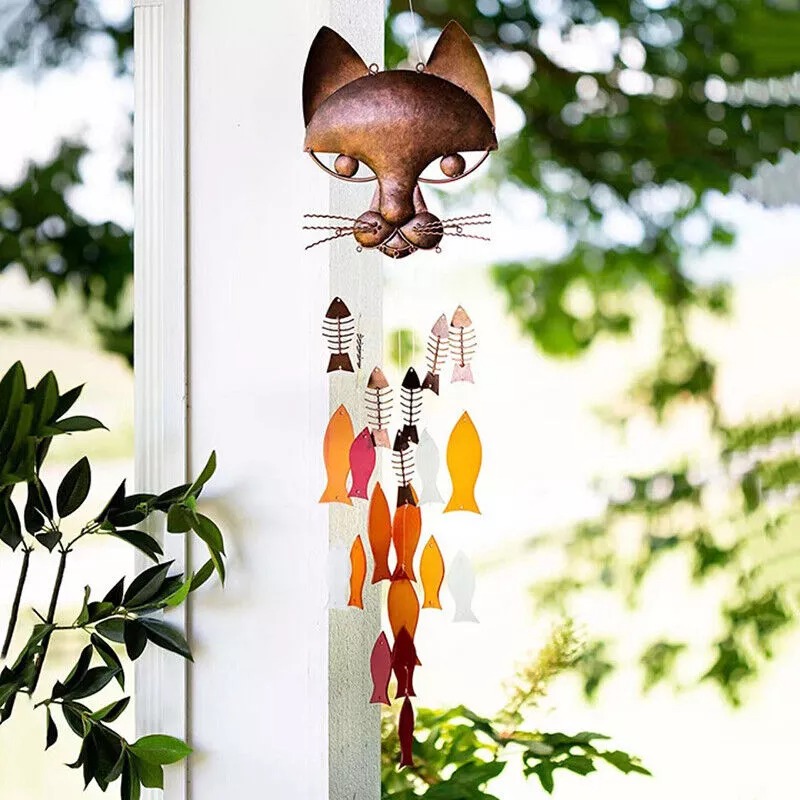🎁🎐Handcrafted Metal Catfish Wind Chime - Perfect Holiday & Special Occasion Gift!