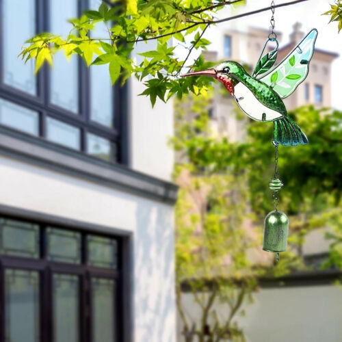 🎁✨ Elegant Metal Hummingbird Wind Chimes - Perfect Holiday & Special Occasion Gift!