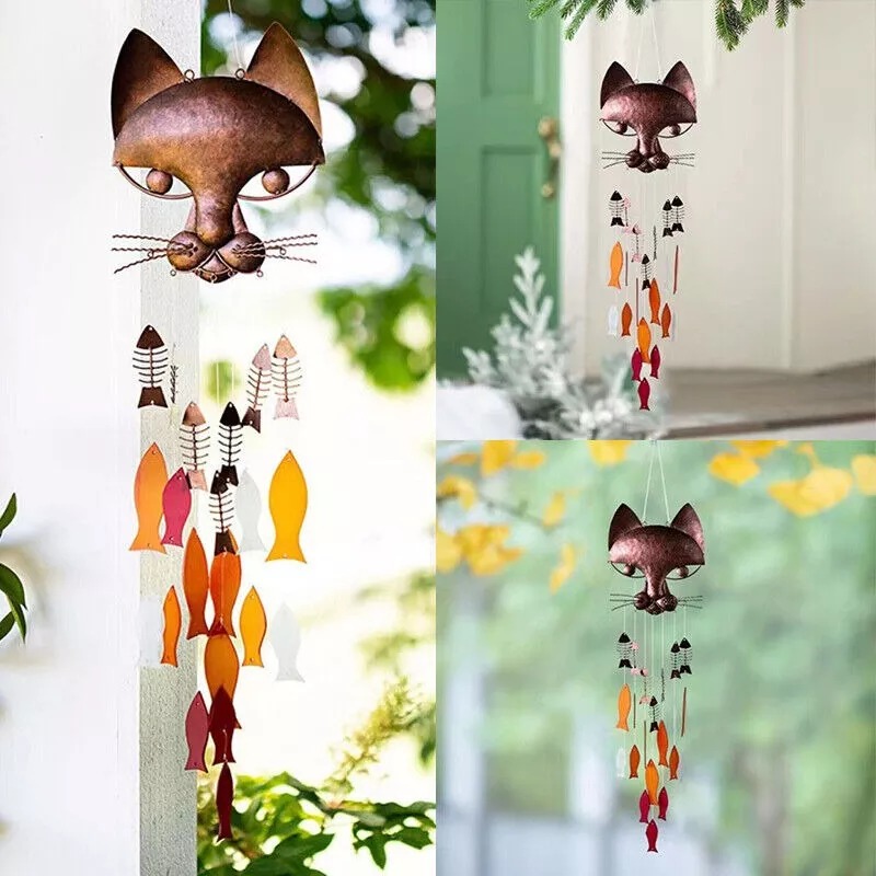 🎁🎐Handcrafted Metal Catfish Wind Chime - Perfect Holiday & Special Occasion Gift!