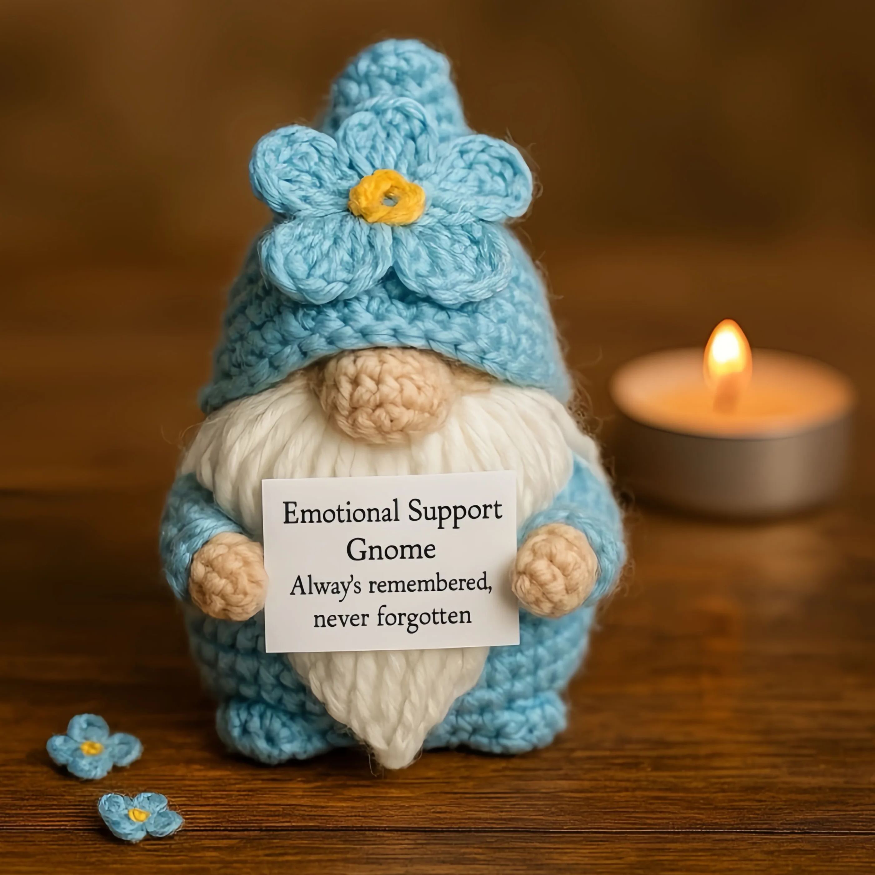Forget-Me-Not Emotional Support Gnome 💖 Perfect Gift for Holidays & Special Occasions 🎁