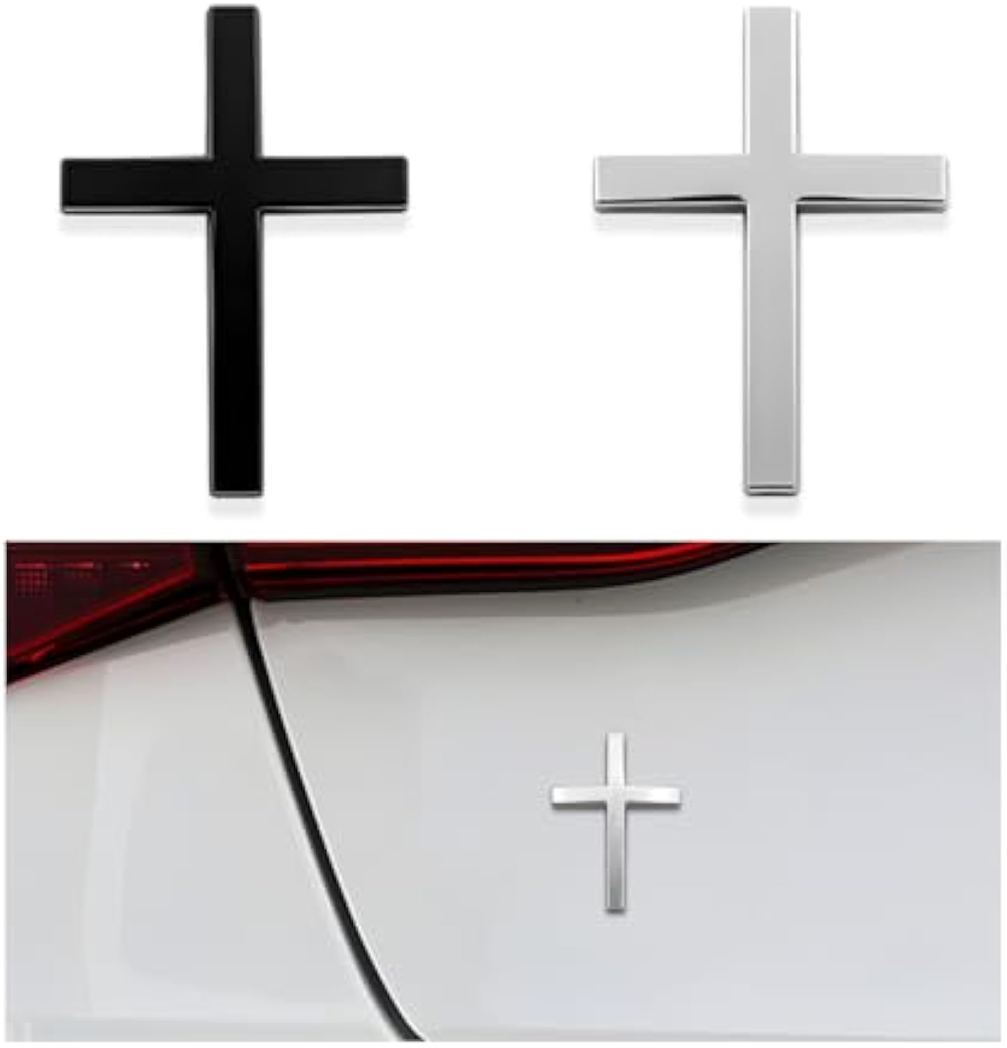 ✨ Metal Jesus Christ Cross Badge Stickers - Perfect Gift for Holidays & Special Occasions ✝️