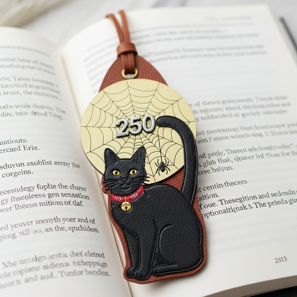 📖🎁 Spooky Patriots Leather Bookmark - Perfect Gift for Holidays & Special Occasions!