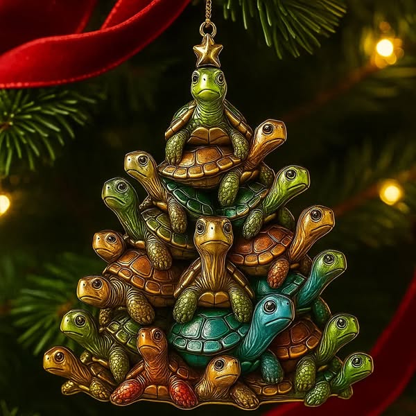 🎄💝 Sea Turtle Christmas Ornament – Perfect Holiday Gift for Special Occasions