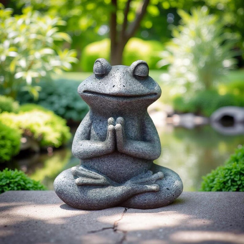 🐸🐶Tranquil Yoga Frog & Dog Statue