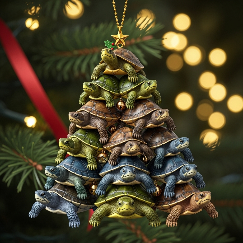 🎄💝 Sea Turtle Christmas Ornament – Perfect Holiday Gift for Special Occasions