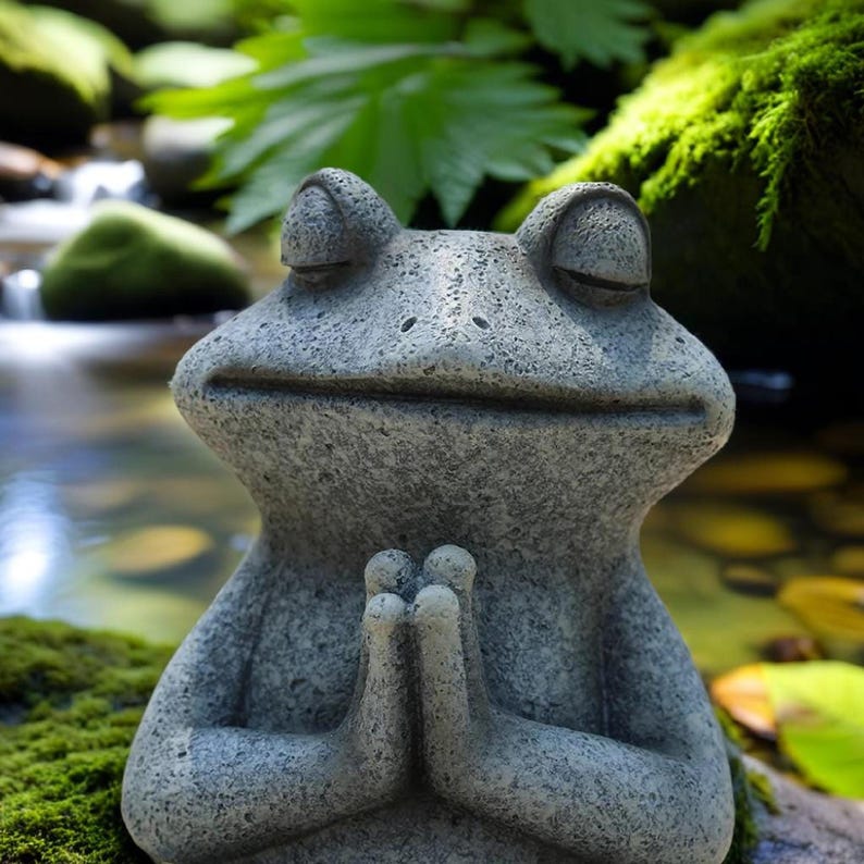 🐸🐶Tranquil Yoga Frog & Dog Statue