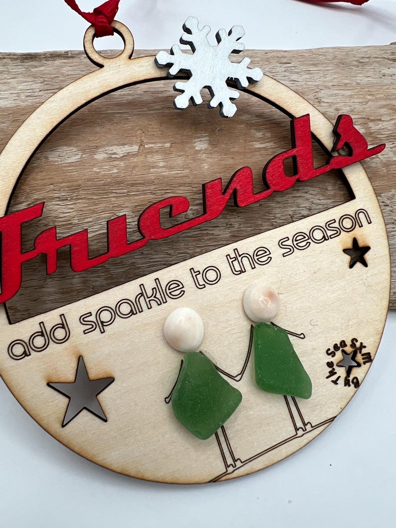 🌟 Sea Glass Friends Ornament – Perfect Holiday & Special Occasion Gift! 🎄