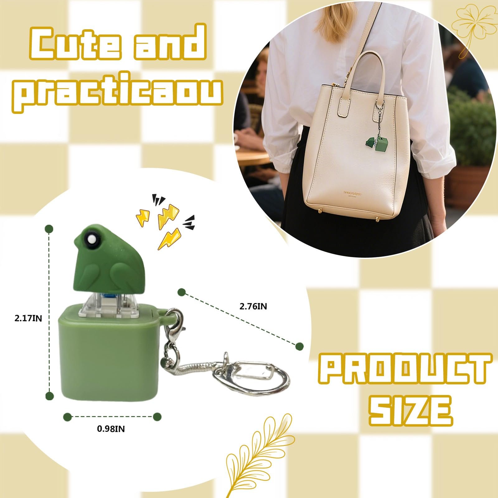 ๐ Perfect Gift Rechargeable Frog Croaking Keychain - Fun Present for Holidays & Special Occasions ๐ธ