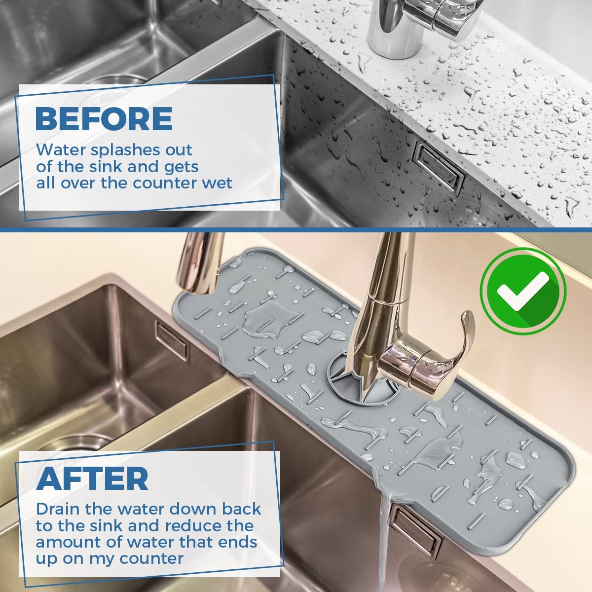 🎁✨ Silicone Faucet Handle Drip Catcher Mat – Perfect Holiday & Special Occasion Gift (Buy 3 Get Free Shipping!)