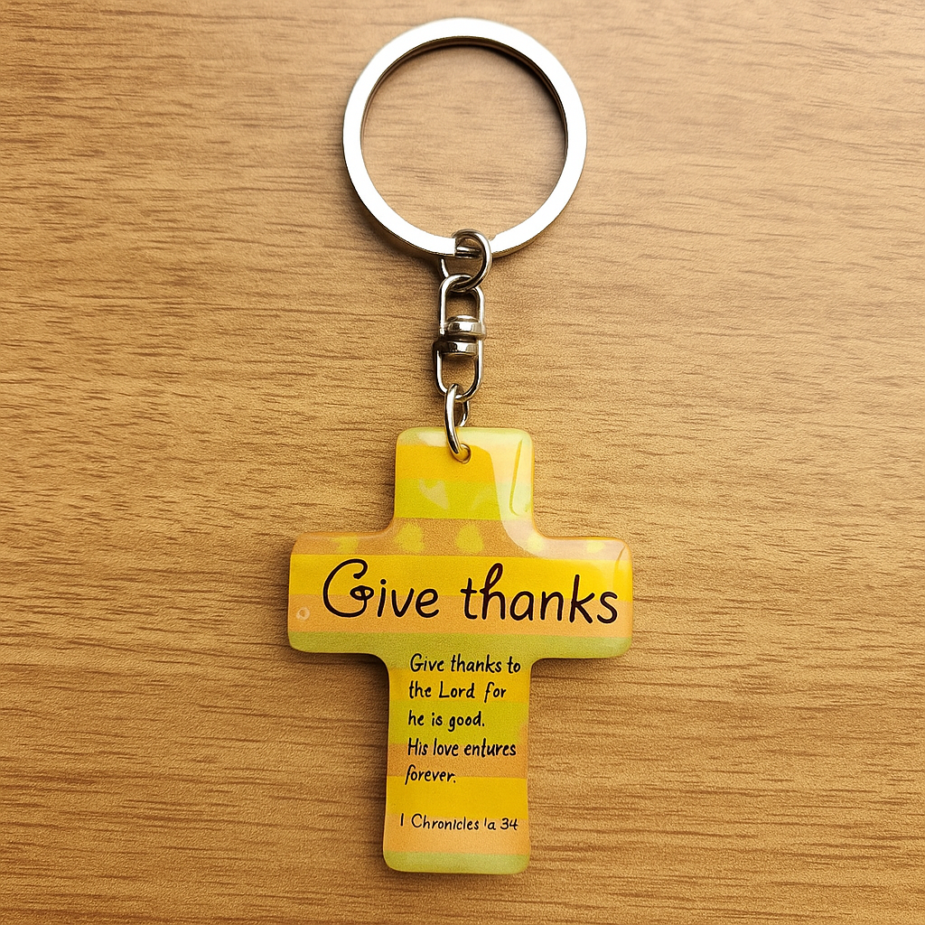 โ๏ธ Scripture Cross Keychain - Inspirational Gift for Christmas, Baptism & Special Occasions ๐๐