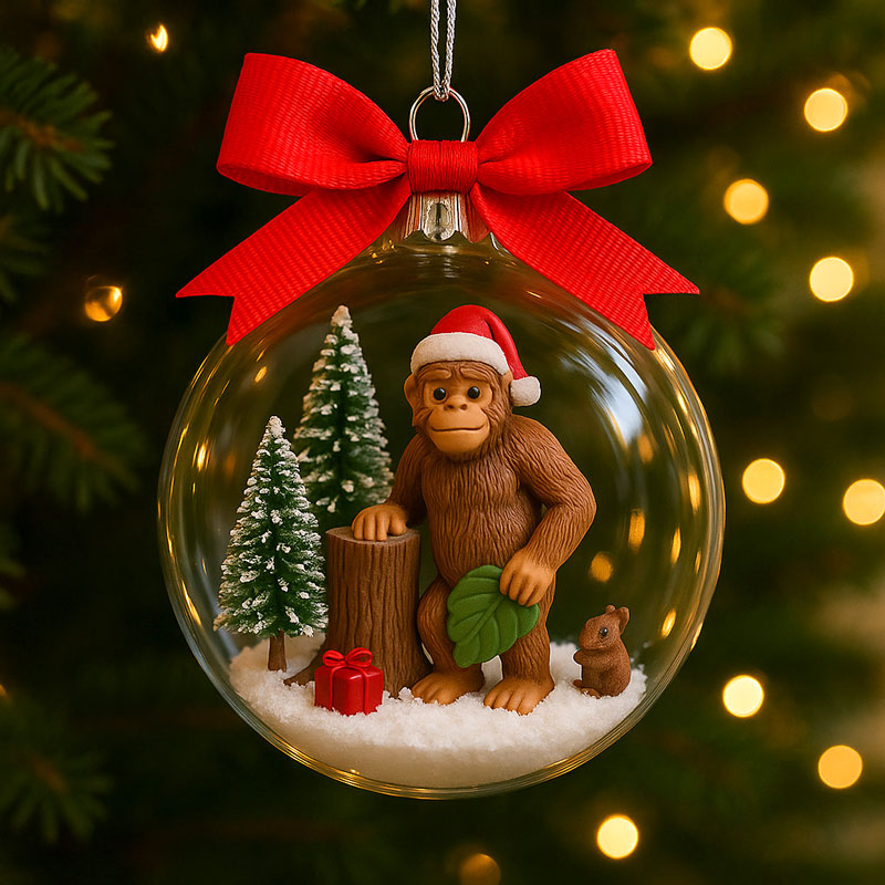 ✨ Bigfoot Christmas Ball Pendant - Perfect Holiday Gift & Special Occasion Present 🎄