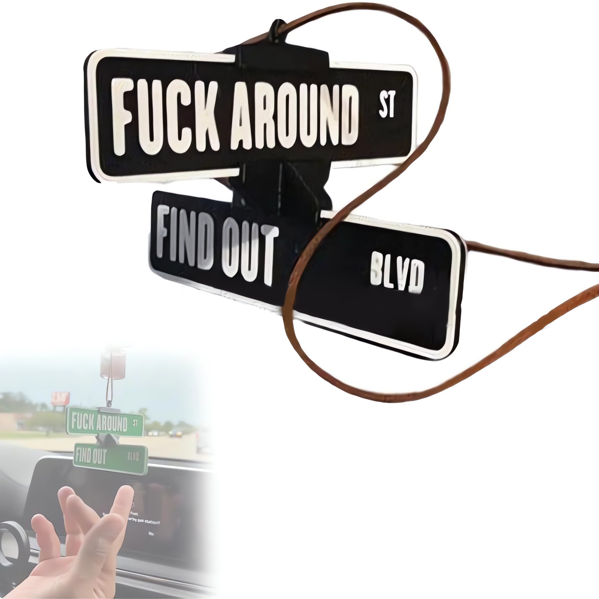 Fuck Around and Find Out Street Sign Hanger 🎁✨ - Perfect Gift for Holidays & Special Occasions