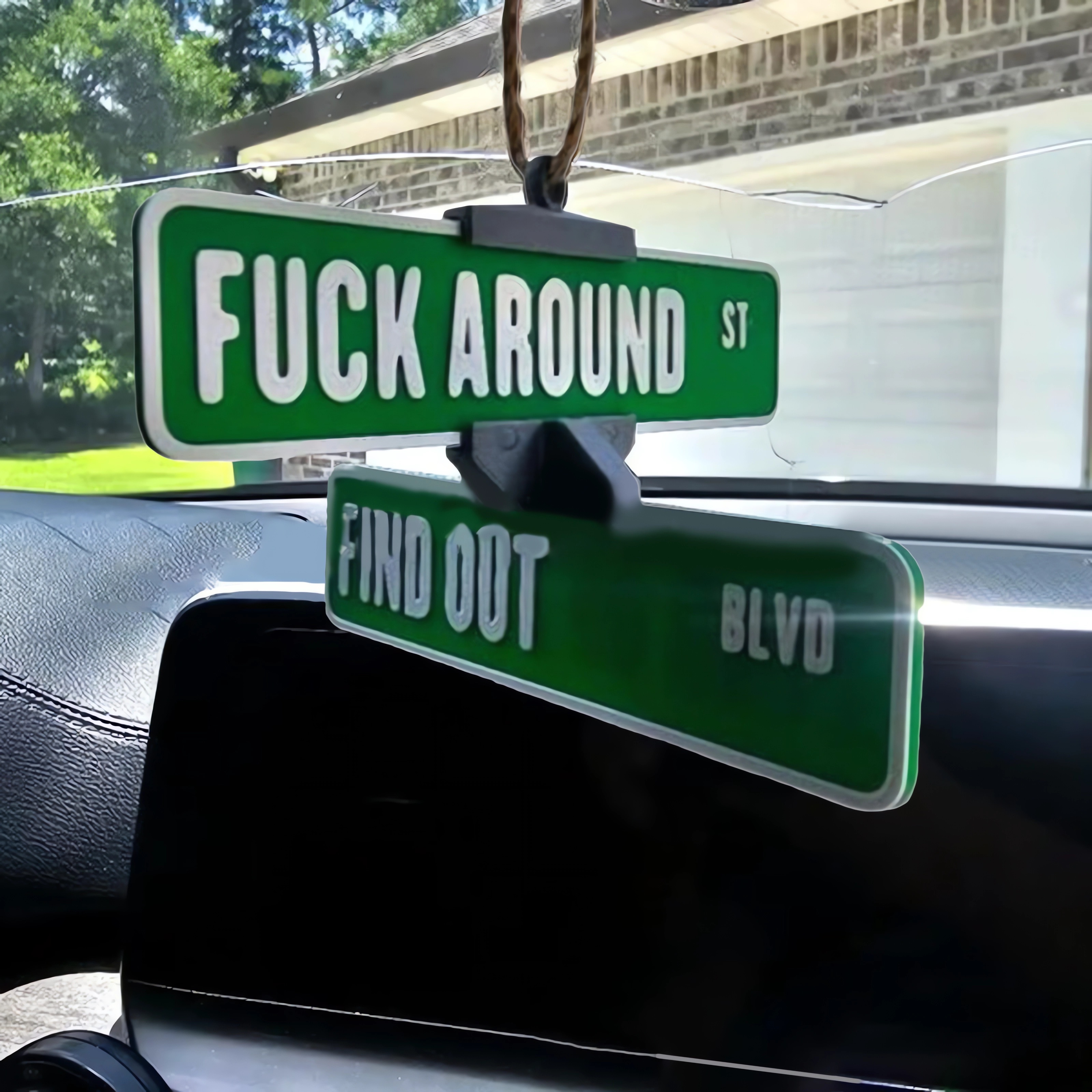 Fuck Around and Find Out Street Sign Hanger 🎁✨ - Perfect Gift for Holidays & Special Occasions