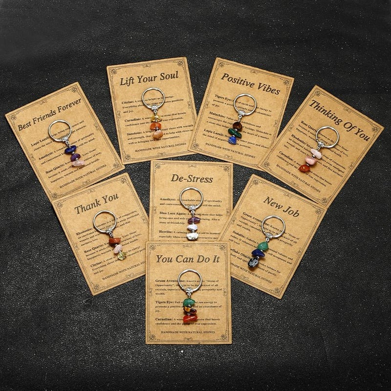 ✨Handmade Natural Stone Keychain – Perfect Gift for Holidays & Special Occasions 🌟🎁
