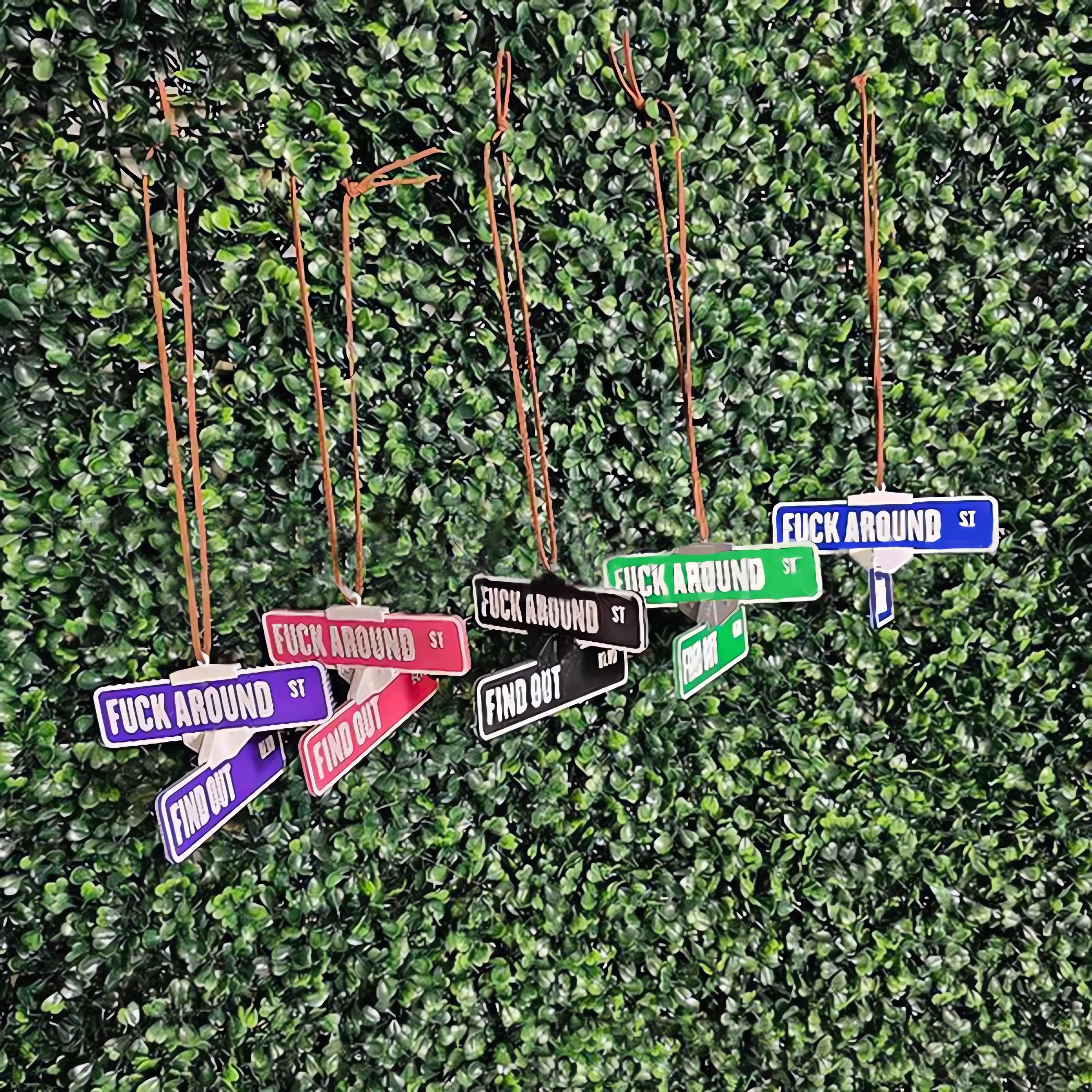 Fuck Around and Find Out Street Sign Hanger 🎁✨ - Perfect Gift for Holidays & Special Occasions