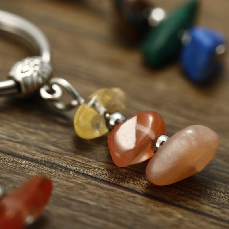 ✨Handmade Natural Stone Keychain – Perfect Gift for Holidays & Special Occasions 🌟🎁