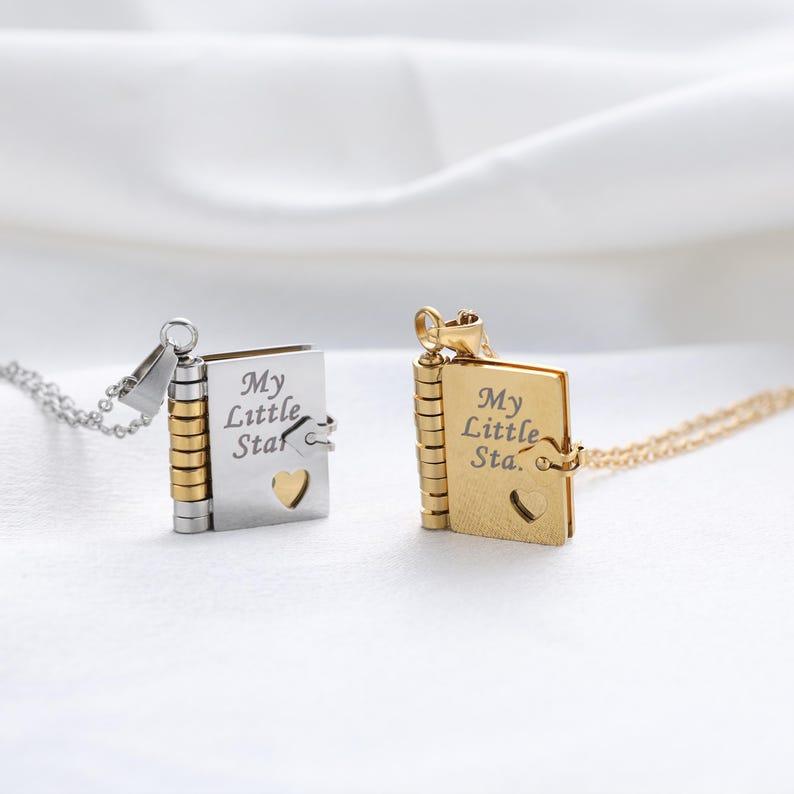✨ My Little Star Book Necklace - A Heartfelt Gift for Daughter (Perfect for Birthdays & Holidays!) 💖