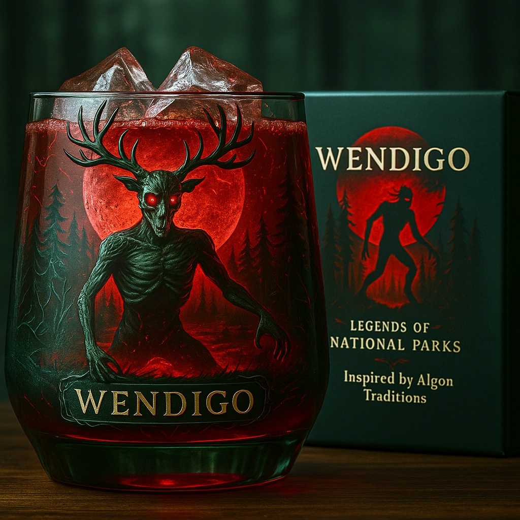 ✨ WENDIGO – Legends of National Parks Collector’s Glass – Perfect Holiday Gift! 🎁