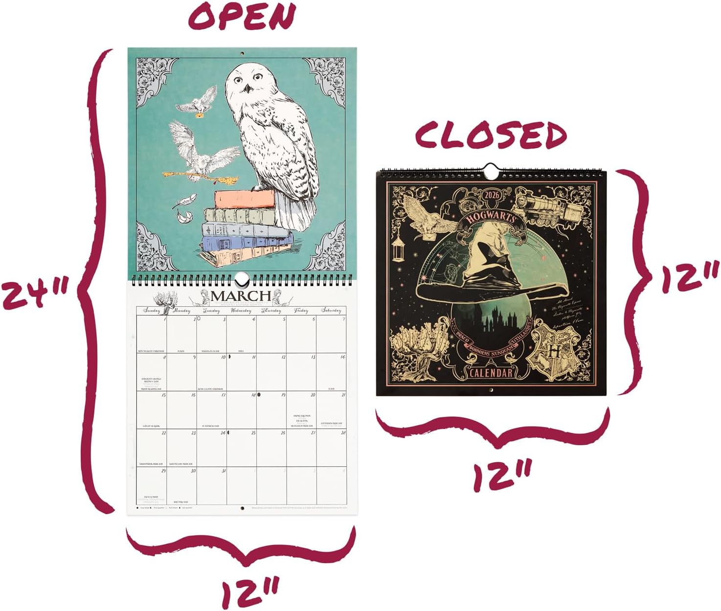 🎁✨ Harry Potter 2026 Wall Calendar - Perfect Holiday Gift & Special Occasion Present