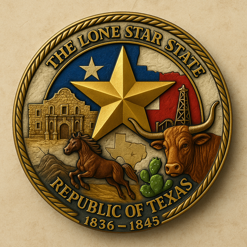 🇺🇸✨ Republic of Texas Commemorative Challenge Coin – Perfect Gift for Holidays & Special Occasions
