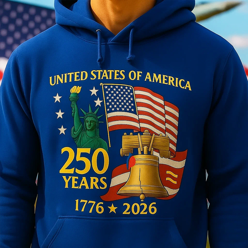 🎁🌟 Patriotic 250th Anniversary Sweatshirt – Perfect Holiday & Special Occasion Gift!