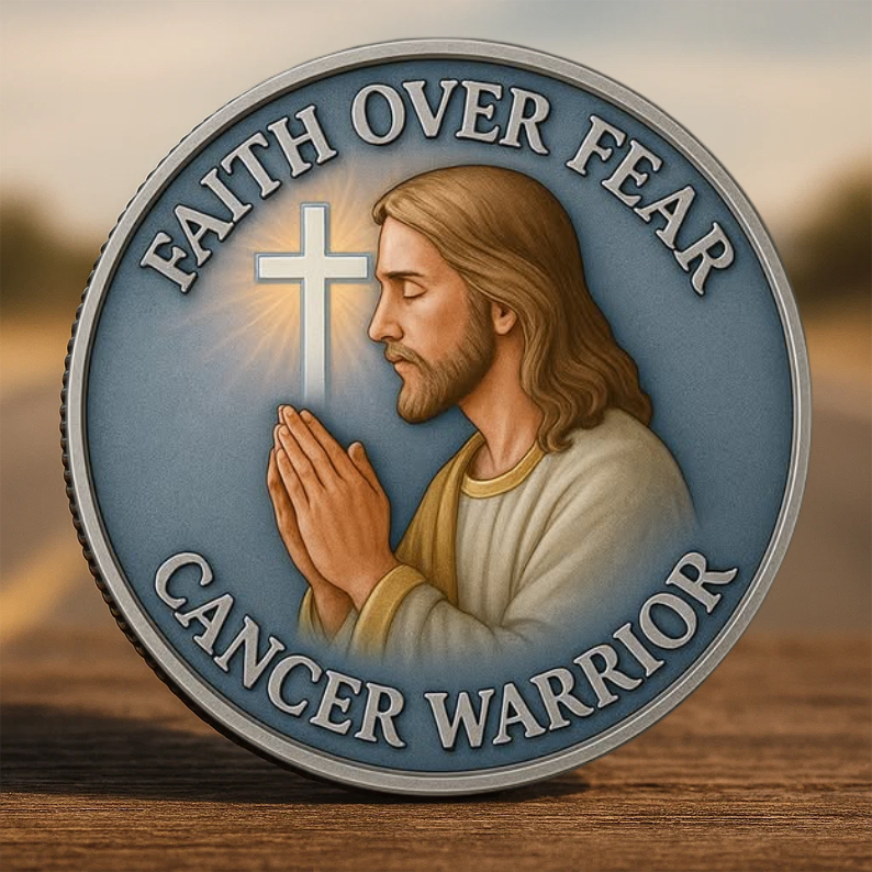 🙏✝️ Inspirational Cancer Warrior Prayer Coin - Perfect Gift for Holidays & Special Occasions 💝