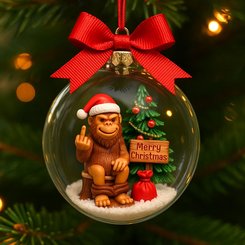 ✨ Bigfoot Christmas Ball Pendant - Perfect Holiday Gift & Special Occasion Present 🎄