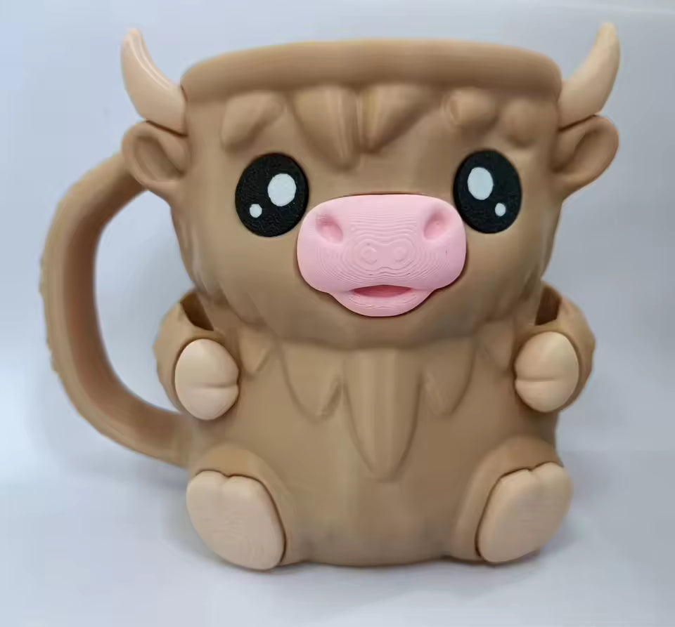 🎁🐮Ferdinand the Highland Cow Ice Cream Pint Holder – Perfect Holiday & Special Occasion Gift!🍦✨