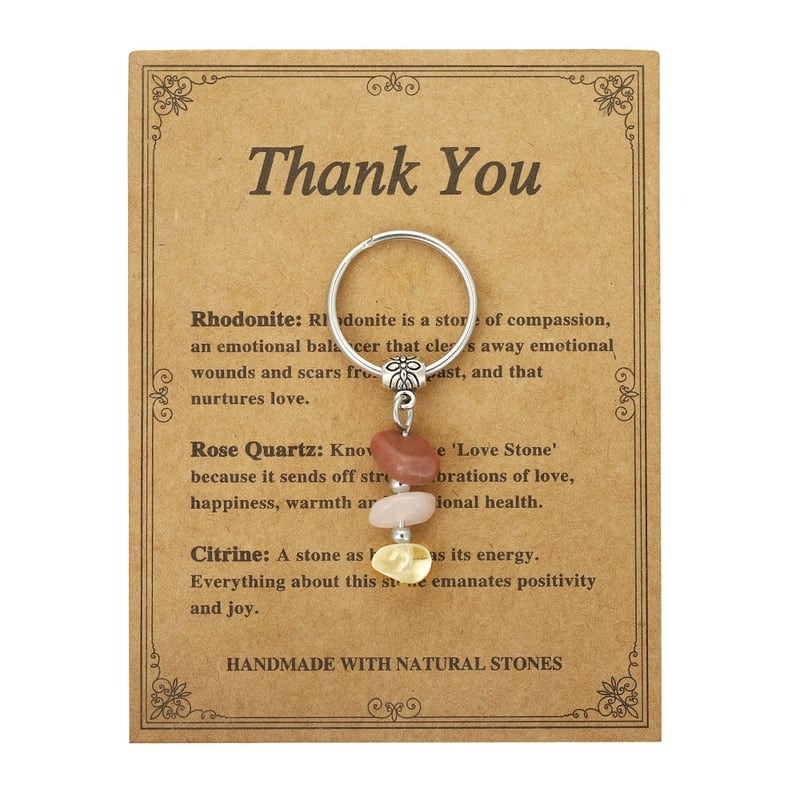 ✨Handmade Natural Stone Keychain – Perfect Gift for Holidays & Special Occasions 🌟🎁