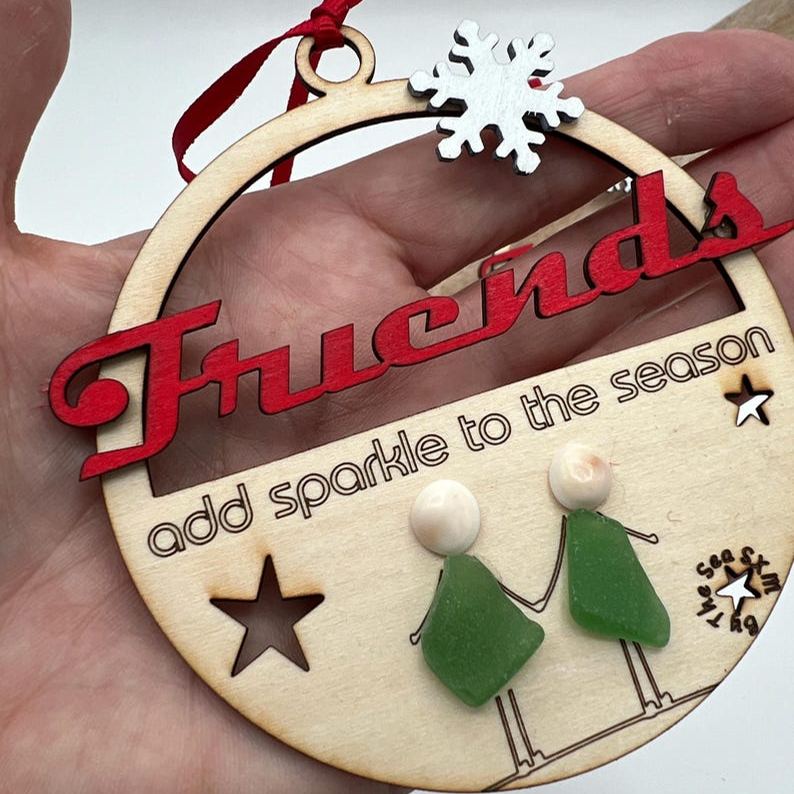 🌟 Sea Glass Friends Ornament – Perfect Holiday & Special Occasion Gift! 🎄