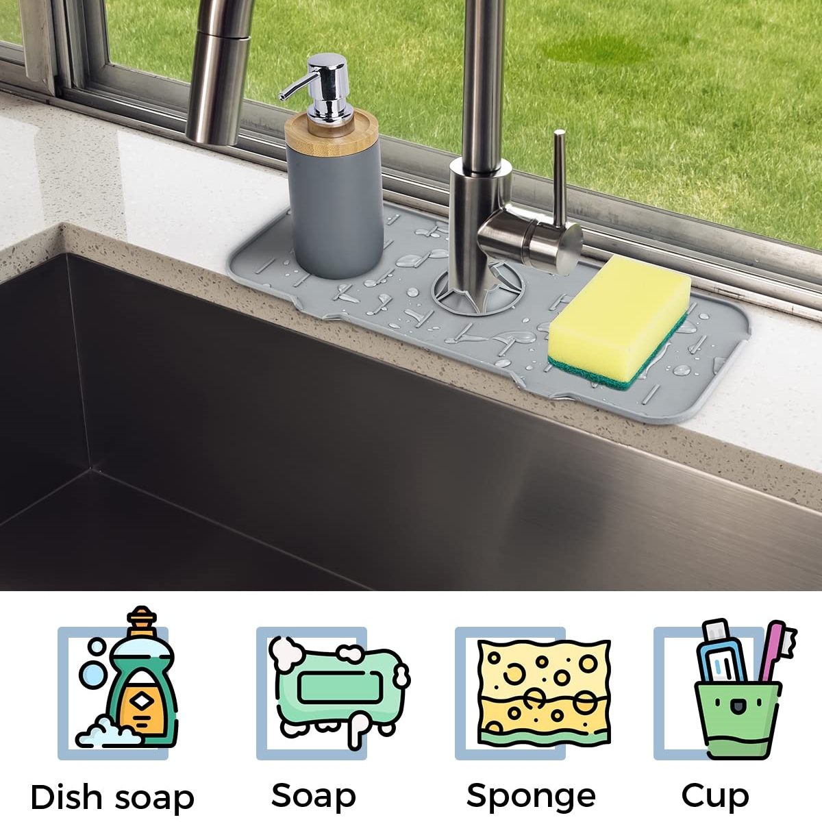 🎁✨ Silicone Faucet Handle Drip Catcher Mat – Perfect Holiday & Special Occasion Gift (Buy 3 Get Free Shipping!)