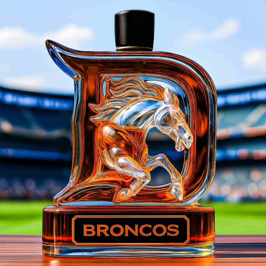 Denver Broncos Whiskey Gift Bottle 🎁🥃 – Perfect for Holidays & Special Occasions