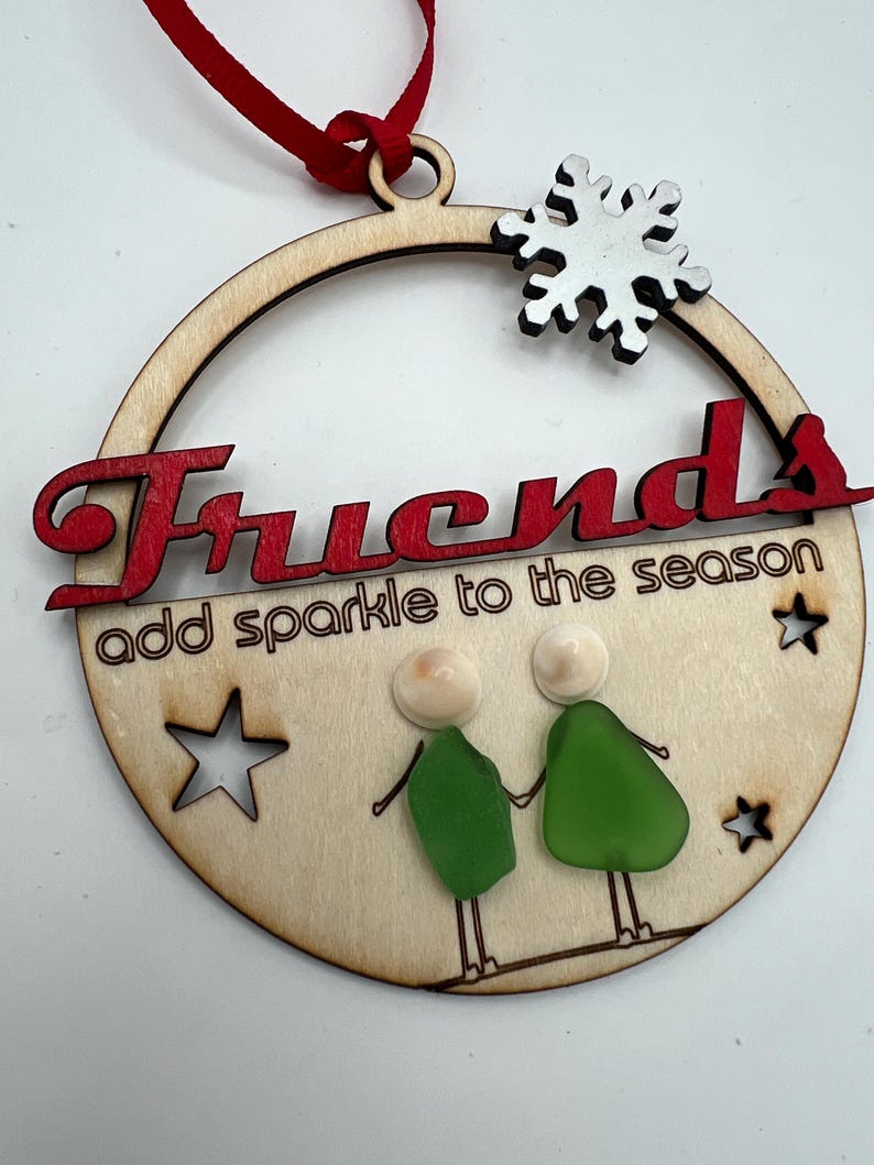 🌟 Sea Glass Friends Ornament – Perfect Holiday & Special Occasion Gift! 🎄