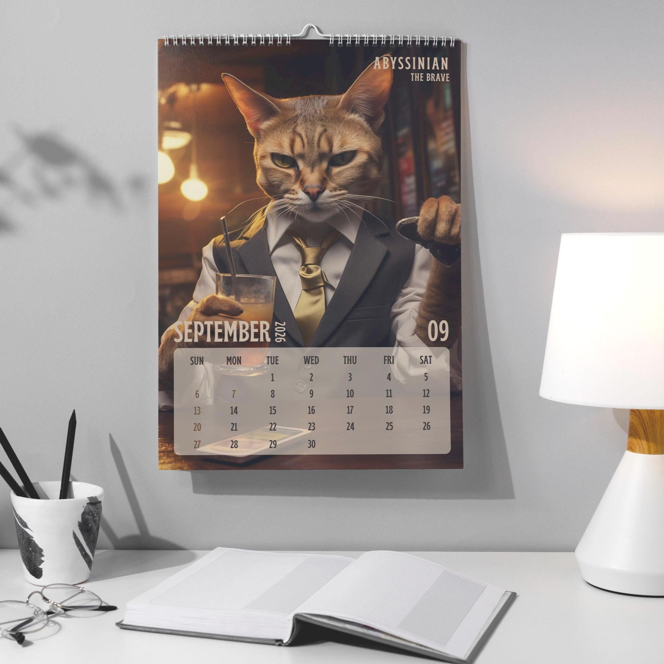 🎁📅 Badass Cats 2026 Wall Calendar - Perfect Gift for Holidays & Special Occasions!