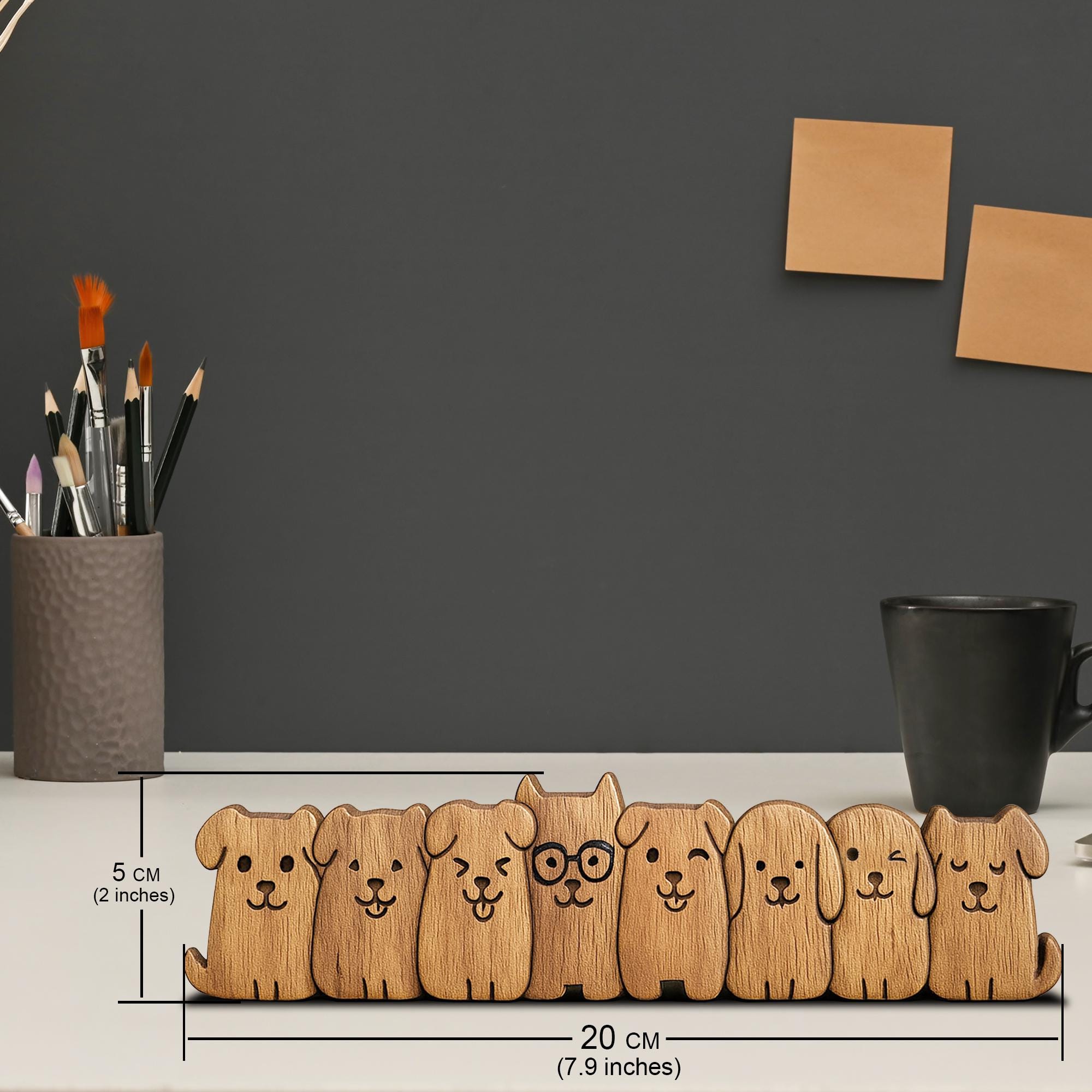 🐶😺 Hand-Carved Wooden Puppy & Kitten Figurine – Perfect Gift for Holidays & Special Occasions 🎁💝