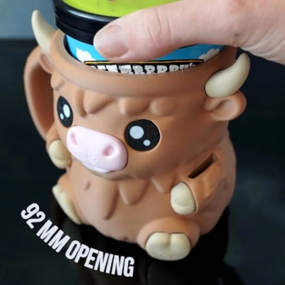 🎁🐮Ferdinand the Highland Cow Ice Cream Pint Holder – Perfect Holiday & Special Occasion Gift!🍦✨