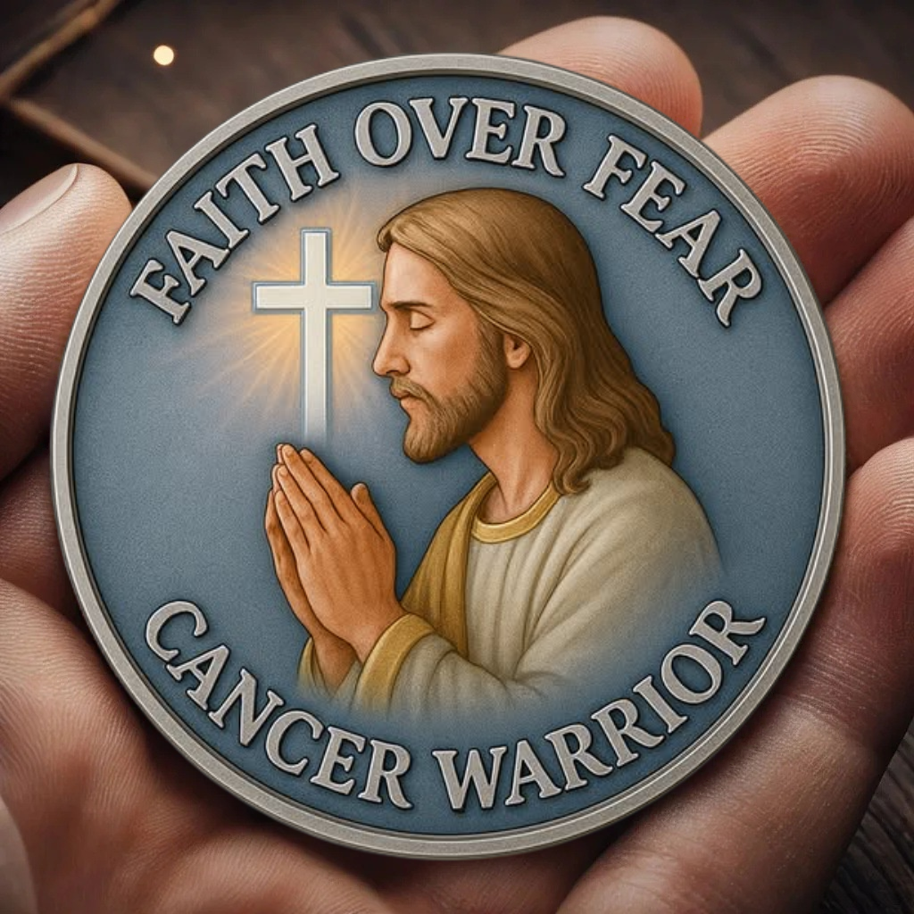 🙏✝️ Inspirational Cancer Warrior Prayer Coin - Perfect Gift for Holidays & Special Occasions 💝